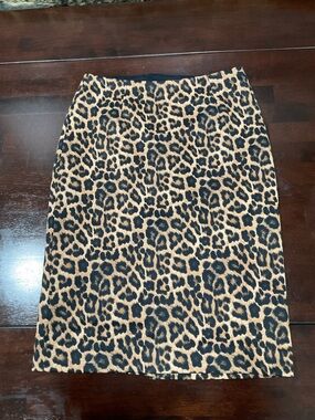 MICHAEL KORS LEOPARD PRINT PENCIL SKIRT